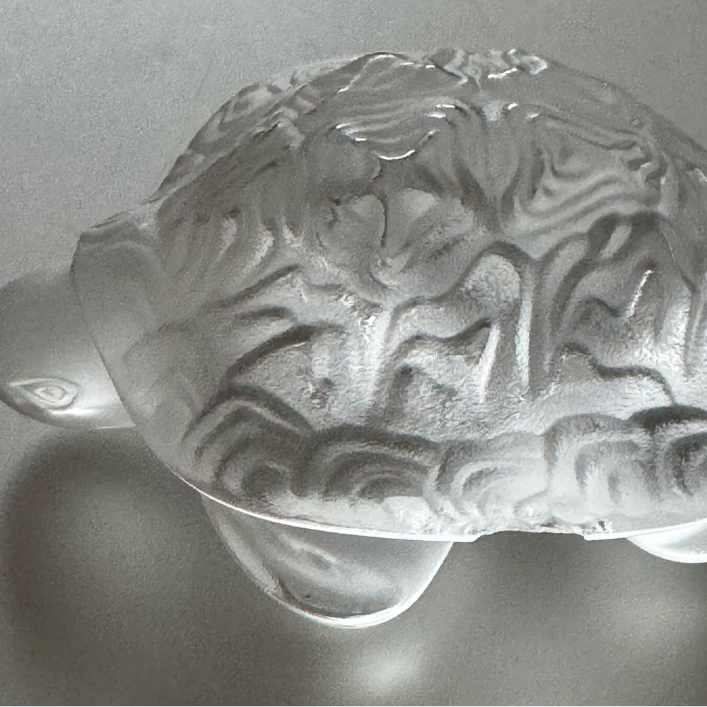 Lalique crystal turtle